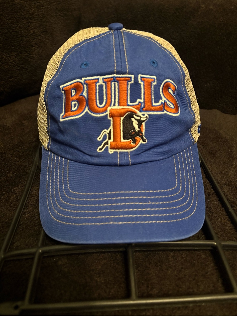 Durham Bulls x 47 Brand blue white mesh trucker SnapBack hat OSFA